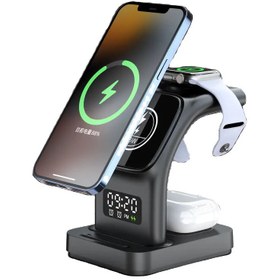 تصویر 5in1 Magnetic Wireless Charging Station ایستگاه شارژ بی سیم مغناطیسی 5 در 1 ایستگاه شارژ بی سیم مغناطیسی 5 در 1