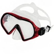 تصویر عینک غواصی شنا فشی HMK 8850 | مشکی/قرمز 