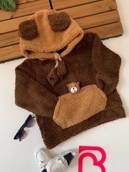 تصویر هودی تدی جیب دار Teddy hoodie with pockets