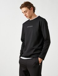 تصویر سویشرت ساده چاپی برند Koton Printed Basic Sweatshirt