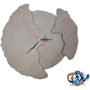 تصویر بیس چوبی ساعت سه تکه طرح ژئود 