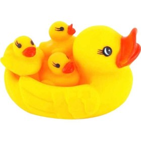 تصویر اسباب بازی حمام قورباغه 4 تکه با ابعاد 11x8x5 سانتیمتر برند toys 4-Piece Duck Bath Toy 11x8x5cm