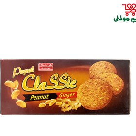 تصویر شیرین عسل بیسکویت پاپل زنجبیل و بادام زمینی 135گرم 