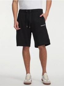 تصویر شورت و شلوارک اورجینال گس Guess Men's GJ Reg Embro Shorts - Black 