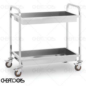 تصویر ترولی استیل 2 طبقه گود 