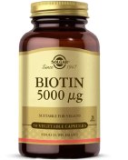 تصویر بیوتین 5000 میکروگرم برند سولگار ۵۰ عدد solgar Biotin 5000 mcg