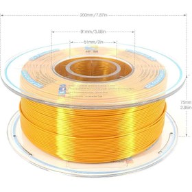 تصویر فیلامنت PLA طلایی یوسو 1.75 میلیمتر یک کیلوگرمی ( YS Filament) Partineh.com