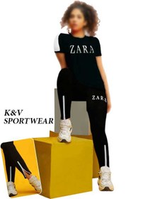 تصویر تیشرت شلوار ورزشی زنانه ZARA ZARA Womens Sports TShirt