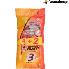 تصویر ژیلت بیک سه لبه 6 عددی Bic Sensitive Blade