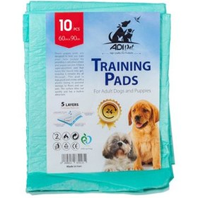 تصویر پد بهداشتی مناسب تعلیم دستشویی سگ برند آدی 10 عددی Adi Brand Suitable Toilet Pad For Dog 10pc