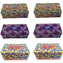 تصویر دستمال کاغذی 150 برگ تنو مدل میکس مجموعه 6 عددی 