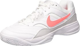 تصویر کفش تنیس کفش زنانه نایک ، کفش سفید / گدازه براق-خاکستری گسترده ، 6 