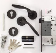 تصویر دستگیره در مدل رزت سویچی کد 10 گرد ( پک کامل اتاقی) - مشکی مات 