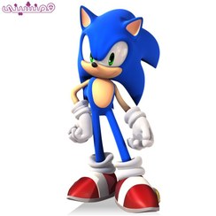 تصویر استند چوبی 40 سانتی جشن و تولد تم سونیک مدل شخصیت کد 01 