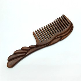 تصویر شانه چوبی دسته دار طرح بال کد HG-138 