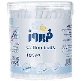 تصویر گوش پاک کن فیروز مدل Cotton tuds بسته 100 عددی 