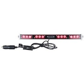 تصویر چراغ پلیسی ۱۲ لامپ LED قرمز 