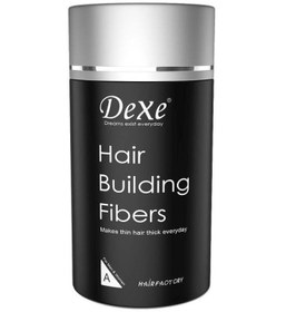 تصویر الیاف تقویت کننده مو مشکی ۲۲ گرم برند dexe Hair Building Fibers Black 22grams