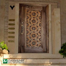 تصویر درب چوبی ورودی آپارتمان مدل T12A 