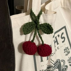 تصویر آویز گیلاس بافتنی 