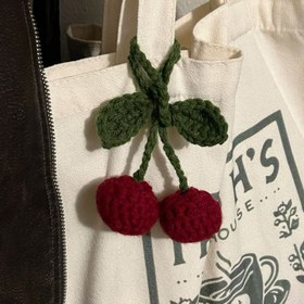 تصویر آویز گیلاس بافتنی 