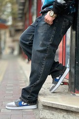 تصویر شلوار مردانه بگ پارچه ترک دوخت شرکتی - شست کثیف / ۳۸ Zara jeans