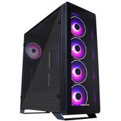 تصویر کیس کامپیوتر مستر تک T500X Gaming Mid Tower مشکی Master Tech T500X Gaming Mid Tower Black Computer Case
