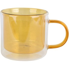 تصویر ماگ پیرکس دوجداره رنگی کد 4815 colorful Double-walled pyrex mug