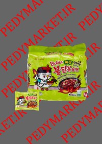 تصویر نودل کره ای سرخ شده مرغ تند رامن جاجانگ سامیانگ 140 گرم Samyang Samyang jjajang hot chicken flavor ramen fried korea noodles 140 g