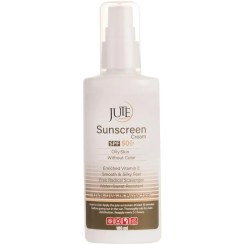 تصویر کرم ضد آفتاب پمپی بی رنگ SPF50 ژوت مناسب پوست چرب 100 میلی لیتر Jute Sunscreen Cream For oily Skin With Spf50