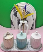 تصویر بانکه سنگی کبریتی (4 پارچه) - سبز 