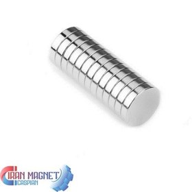 تصویر آهنربا نئودیمیوم دایره ای سایز 2*10 میلیمتر circular neodymium magnet