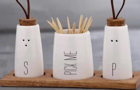 تصویر ست نمک پاش زیر بامبو X334 