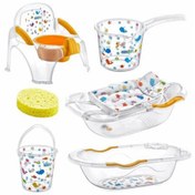 تصویر وان حمام بیبی جم مدل 044 ست ۶ تکه شفاف کریستالی 