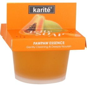 تصویر صابون ژله ای طبیعی صورت و بدن پاپایا کاریته Karite PawPaw Jelly Soap