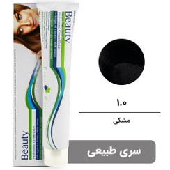 تصویر رنگ موی بیوتی سری نچرال طبیعی شماره 1.0 مشکی BEAUTY GARNIC PROFESSIONAL HAIR DYE NATURAL SERIES NUMBER 1 0