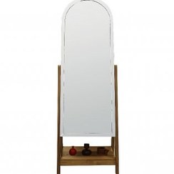 تصویر آینه قدی چوبی مدل کمانی 
