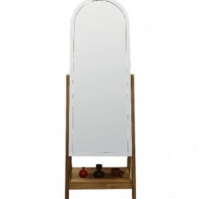 تصویر آینه قدی چوبی مدل کمانی 