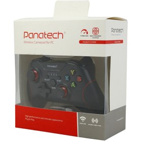 تصویر دسته بازی تک شوک دار بی سیم پاناتک Panatech P-G510W ا Panatech P-G510W Wireless Gamepad Panatech P-G510W Wireless Gamepad