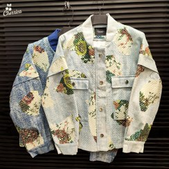 تصویر کت جین تکه دوزی زنانه کد 5 