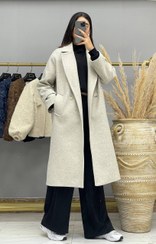 تصویر پالتو زنانه اورسایز فوتر مدل ۱۵۹۹ رنگ سرمه ای 