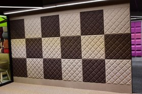 تصویر پنل نمدی مربع دوبل Double square wool panel 