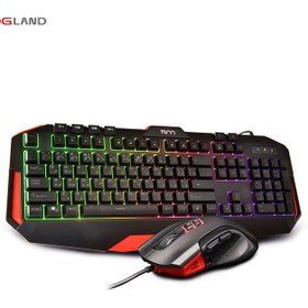 تصویر کيبورد و ماوس گیمینگ باسيم تسکو مدل GKM 8205 TSCO GKM 8205 Wired Gaming Keyboard and Mouse