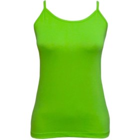 تصویر تاپ زنانه دوک مدل بندی رنگ سبز فسفری 