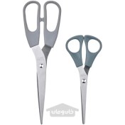 تصویر قیچی ست 2 عددی استیل ضد زنگ خاکستری/خاکستری فیروزه ای ایکیا مدل IKEA SVÄRDFISK IKEA SVÄRDFISK Scissors set of 2 stainless steel grey/grey-turquoise