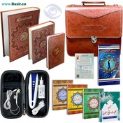 تصویر قلم قرآنی 8 گیگابایت BSR280 | بسته 10 (درشت خط) با قرآن 1208 صفحه و منتخب مفاتیح 