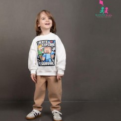 تصویر بلوز دورس چاپدار طرح ماینکرافت Minecraft printed sweatshirt