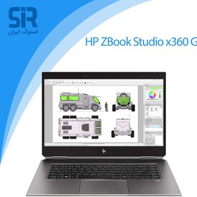 تصویر لپ تاپ استوک HP ZBook Studio x360 G5، با سیپیو نسل 9 و 8 سری H همراه قلم 