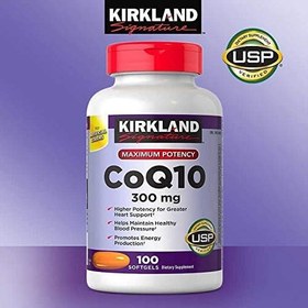 تصویر کوآنزیم کیوتن کرکلند 300 میلی گرم 100 عدد Kirkland CoQ10 Q10 300mg 100 tab