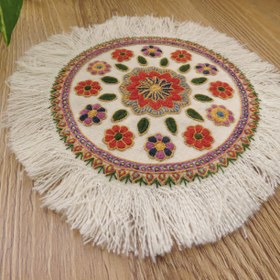 تصویر رومیزی پته دوزی کوچک رومیزی پته ریش ریش